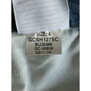 Good American Good Curve Shorts Size 4 Blue 466 Light Wash Distressed Raw Hem thumbnail 7