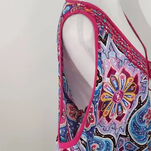 Nicole Miller Pink Paisley Blouse Size Medium Paisley Print Top thumbnail 5