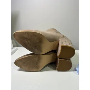 Steve Madden Jillian Taupe Suede Studded Block Heel Ankle Boots Womens 7M‎ boho thumbnail 9