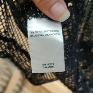 Chic Black Mesh Women's Cardigan with Button Accents thumbnail 4