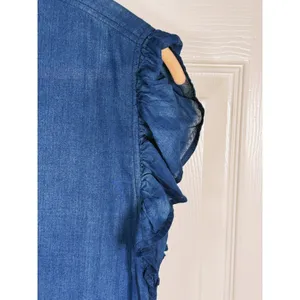 La Vie Rebecca Taylor Tiered Denim Dress Size XS Blue Boho Cottage Western thumbnail 11