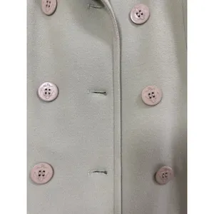 Talbots Sage Green Wool Cashmere Blend Double Breasted Pea Coat Size 4 Italian thumbnail 2