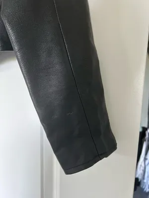 Abercrombie & Fitch Black Vegan Leather Moto Jacket with Silver Hardware Accents thumbnail 6