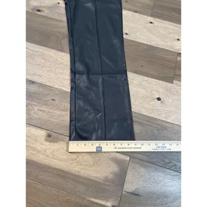 Commense Pants Size S Black High Waist Faux Leather Straight Leg Stretch NWT thumbnail 7
