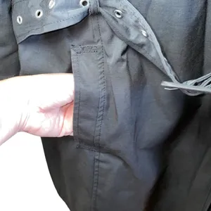 Kenneth Cole Reaction Black Trench‎ Coat Medium Belted Double Breasted thumbnail 4
