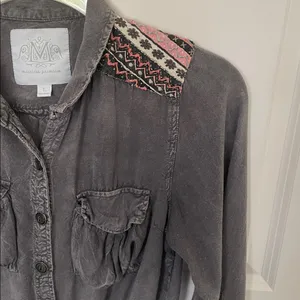 Maurices Premium Gray Mineral Wash Utility Jacket Large thumbnail 3
