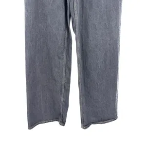 Zara Womens‎ High Rise Wide Leg Cinch Back Jeans Dark Wash Sz 6 Baggy Grunge thumbnail 3