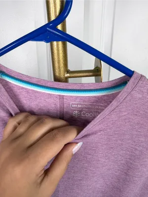 Coolibar UPF 50+ Purple Long Sleeve Sun Protection Top Size L thumbnail 7