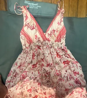 Blue Rain Pink Floral Maxi Dress Size S thumbnail 5
