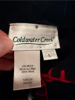 Coldwater Creek Navy Snowman Embroidered Vest with Red Trim thumbnail 3