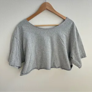USC Fanatic Gray Off the Shoulder Crop Top Size L thumbnail 5