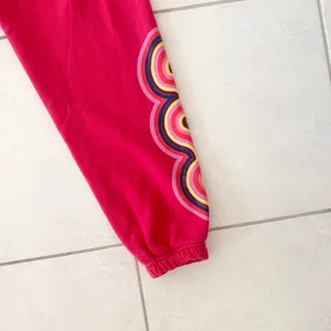 Spirit Jersey Red Jogger Sweatpants Rainbow Wave Swirl Rainbow Medium thumbnail 8