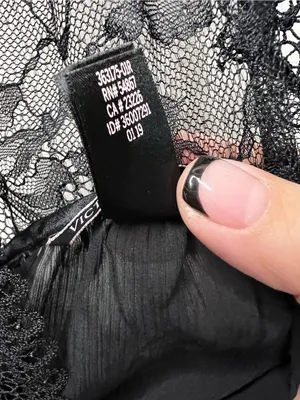 Victoria’s Secret Black Lace Semi Sheer Asymmetrical Whimsy Chemise Slip Top thumbnail 7