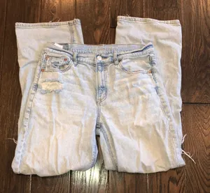 American eagle stove pipe jeans distressed size 8 long thumbnail 1