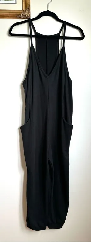 Wild Fable Sleeveless Jumpsuit Black Womens Medium thumbnail 1