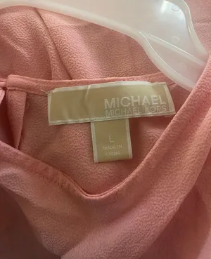 Michael Kors women's short sleeve with opening on top pink size large thumbnail 7