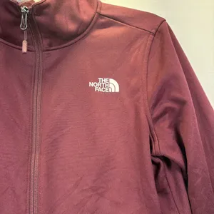 The North Face Jacket Womens Fleece Burgandy‎ Orange Full Zip Activewear Small thumbnail 9