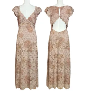 Free People Dainty Ethereal Butterfly Babe Lace Maxi Dress Antique Floral Large thumbnail 4