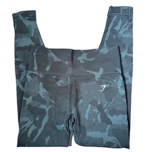 Gymshark Adapt Camo Seamless Leggings Womens Small Green Grey Scrunch Bum B1A2K thumbnail 5