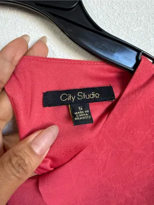 City Studio Womens S Pink Jacquard Puff Sleeve Open Back Tie A Line Dress thumbnail 6