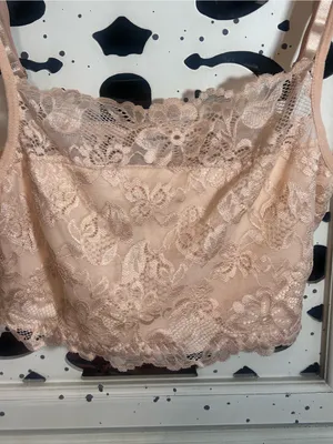 Delicate Lace Bandeau Bralette in Blush thumbnail 2
