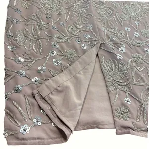 Mac Duggal Beaded Sequin Cocktail Dress Vintage‎ Lilac 16 Wedding Formal Gatsby thumbnail 11