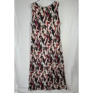 Christopher & Banks CJ Banks Plus Size 1X Maxi Dress Sleeveless Abstract Geometric Jersey Knit thumbnail 8