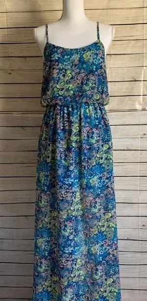 Fire Los Angeles Floral Print Maxi Dress thumbnail 1