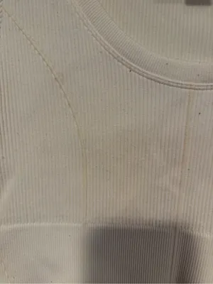 Aerie‎ Cropped Ribbed Scoop Neck Top - Cream thumbnail 2