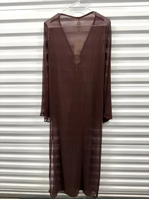 Baobab Moon Maxi Dress Cover Up Brunette Womens Size Small thumbnail 6