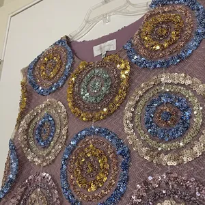 Anthropologie Corey Lynn calter Shimmer Sequins circle sleeveless top size xs thumbnail 3