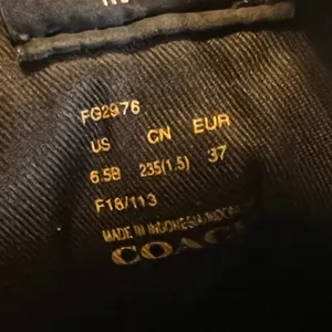 Coach Sneakers Women Black Glitter Floral Leather Suede‎ Low Top thumbnail 13