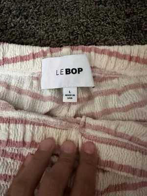 Le BOP Striped Shorts Size Large 0330 Pink thumbnail 2
