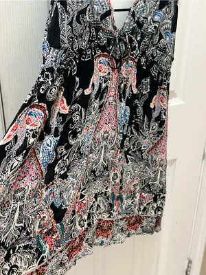 Free People Printed Mini Slip Dress Medium thumbnail 10