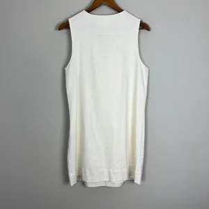 Hyacinth House Tuckernuck‎ Mini Dress Womens Medium Ivory Linen Cotton Lace Up M thumbnail 15