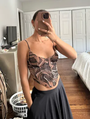 White fox brown corset thumbnail 2
