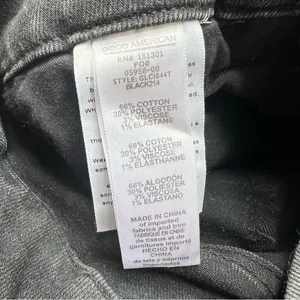 GOOD AMERICAN Good Legs Stovepipe Cigarette Denim Jeans in Black214 Size 2 thumbnail 12