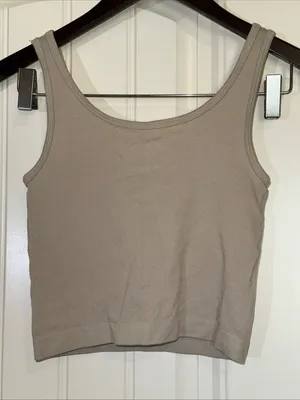 Pro-Fit Seamless Ribbed Sports Bra L NWOT Biege thumbnail 4