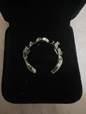 Women’s Stainless Steel and Pink Adjustable Embellished Band Size 7-9 thumbnail 2