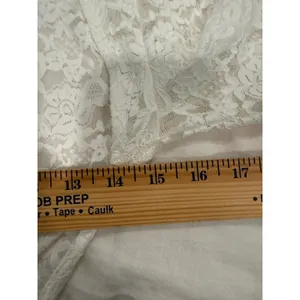 Edikted NWT Zoey Two Piece Bodysuit Women's Large White Sheer Lace Long Sleeve thumbnail 10