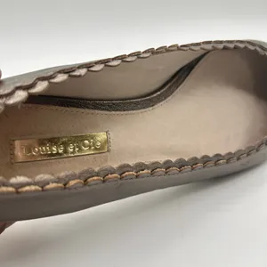 Louise Et Cie Ballet‎ Flats Womens 6M Metallic Bronze Scalloped Leather thumbnail 5