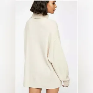 Free People softly‎ structured sweater size medium in tan beige oat thumbnail 2