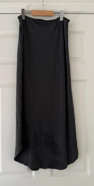 Strapless Maxi Skirt Dress Dark Gray Small thumbnail 1
