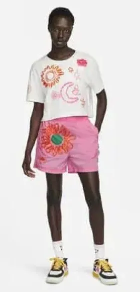 NWT NIKE Sportswear Uphoria Woven‎ Shorts - Pinksicle,Safety Orange,Malachite thumbnail 1