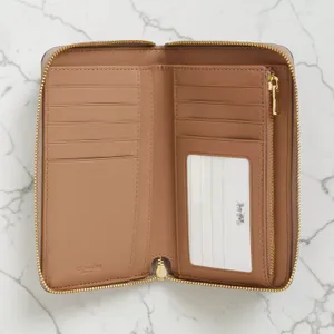 Coach Medium Id Zip Wallet In Signature Canvas in Gold/Sand/Chalk CW781 thumbnail 2