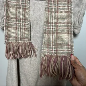 VTG 40s 50s Women Wool Coat Small Tan Longline‎ Hooded Scarf USA Made Lined thumbnail 11