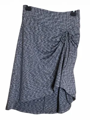 The North Face Gray Asymmetrical Midi Skirt with Side Tie thumbnail 2