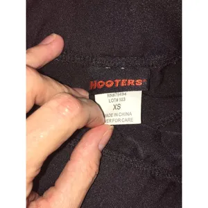 B36 #14 Hooters Girl Worn Rare Uniform Shorts Black Size XS thumbnail 4