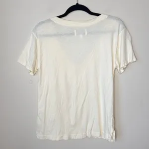 Current/Elliott‎ Cream Ruffle V-Neck Short Sleeve Cream Top Size 1 Small T-Shirt thumbnail 6