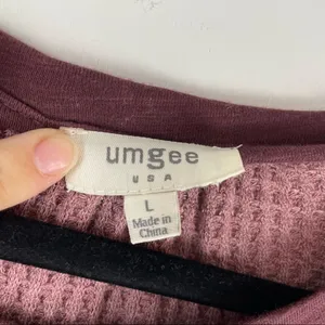 Umgee Waffle Knit Balloon Sleeve Sweater Top Sz Large Boho Patchwork thumbnail 15